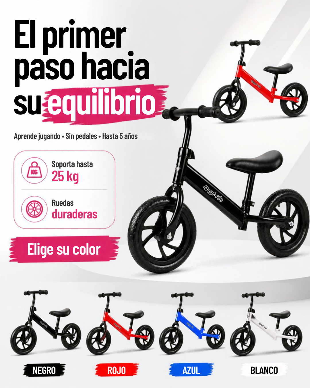 Bicicleta de Equilibrio Infantil